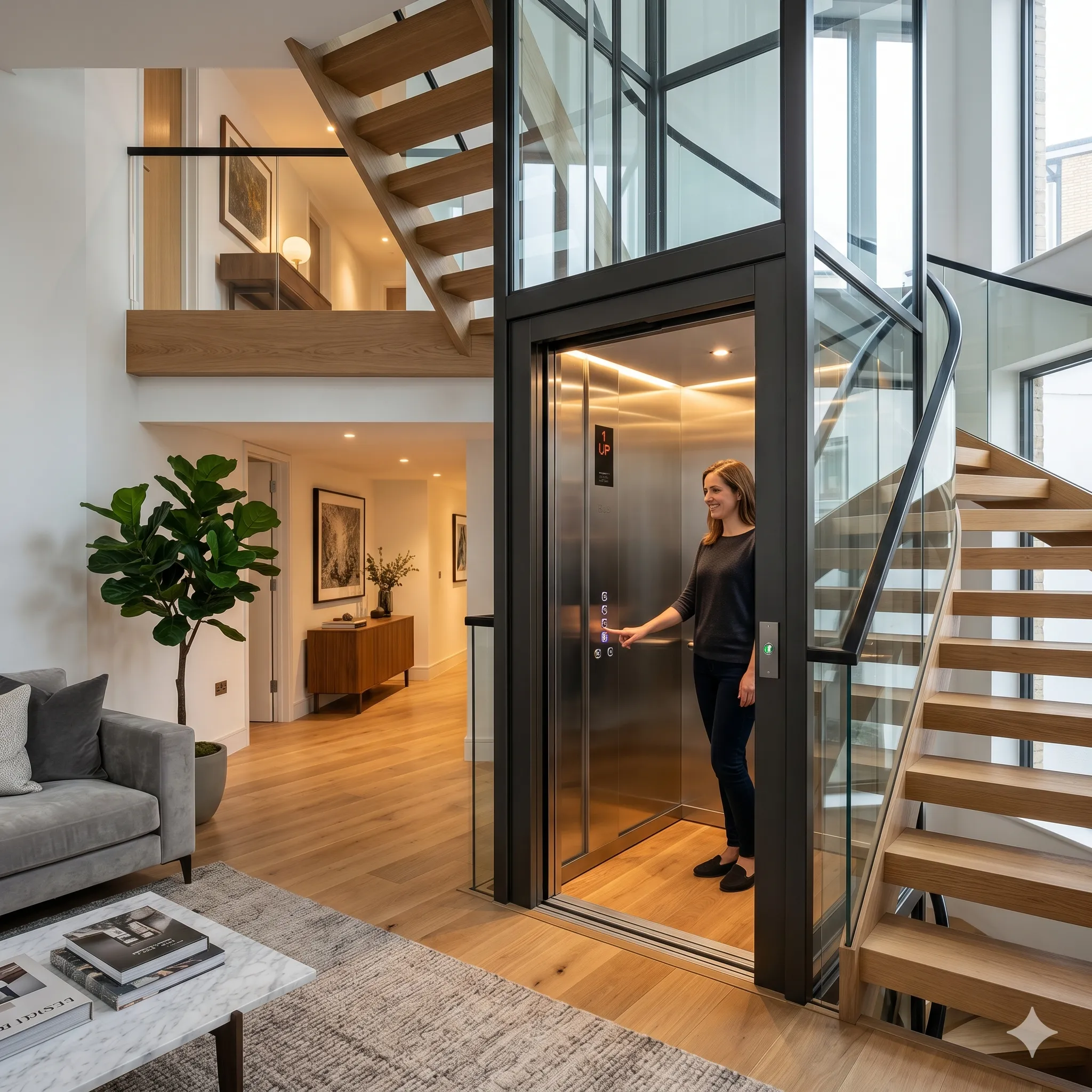 MRL Gearless Home Elevator